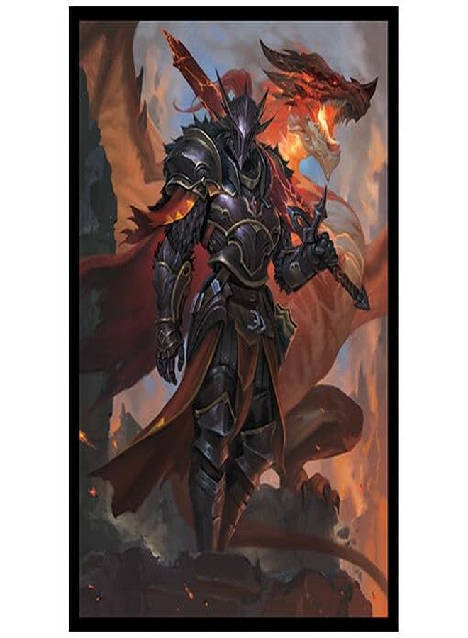Fantasy North - Lance Vaal - Dragon Knight (Endragos) - 100 Textured Matte TCG Card Sleeves - Fits Magic MTG Commander Pokemon and Other Card Games - Playing Card Sleeves - Image 1